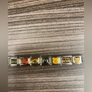 Italian Charms Zoppini Disney Charm Bracelet 18 Links Stainless Steel